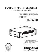 Предварительный просмотр 1 страницы Ikegami IEN-10 Instruction Manual