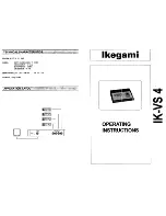 Предварительный просмотр 1 страницы Ikegami IK-VS4 Operating Instructions