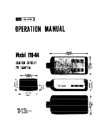 Preview for 1 page of Ikegami ITC-44 Operation Manual