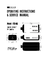 Ikegami ITC-46 Operating Instructions & Service Manual предпросмотр