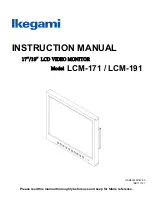 Ikegami LCM-171 Instruction Manual предпросмотр