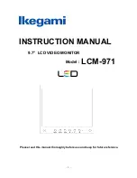 Предварительный просмотр 1 страницы Ikegami LCM-971 Instruction Manual