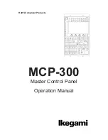 Предварительный просмотр 1 страницы Ikegami MCP-300 Operation Manual