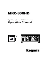 Предварительный просмотр 1 страницы Ikegami MKC-300HD Operation Manual