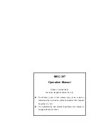 Preview for 35 page of Ikegami MKC-307 Operation Manual