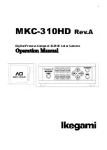 Preview for 1 page of Ikegami MKC-310HD Operation Manual