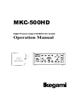 Preview for 1 page of Ikegami MKC-500HD Operation Manual