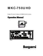 Предварительный просмотр 1 страницы Ikegami MKC-750UHD Operation Manual