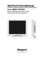 Предварительный просмотр 1 страницы Ikegami MLM-1581CH Instruction Manual