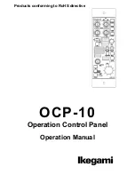 Preview for 1 page of Ikegami OCP-10 Operation Manual