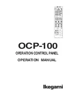 Ikegami OCP-100 Operation Manual preview