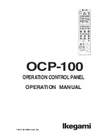 Предварительный просмотр 3 страницы Ikegami OCP-100 Operation Manual