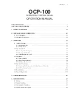 Предварительный просмотр 7 страницы Ikegami OCP-100 Operation Manual