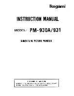 Ikegami PM-930A Instruction Manual предпросмотр