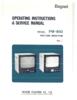 Предварительный просмотр 1 страницы Ikegami PM-950 Operating Instructions & Service Manual