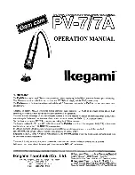 Предварительный просмотр 1 страницы Ikegami pv-7 Operation Manual