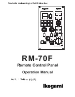 Предварительный просмотр 3 страницы Ikegami RM-70F Operation Manual