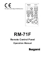 Ikegami RM-71F Operation Manual предпросмотр