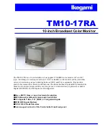 Предварительный просмотр 1 страницы Ikegami TM10-17RA Specifications