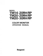 Ikegami TM14-20RH Operation Manual предпросмотр