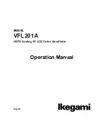 Предварительный просмотр 1 страницы Ikegami VFL201A Operation Manual