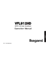 Предварительный просмотр 1 страницы Ikegami VFL912HD Operation Manual