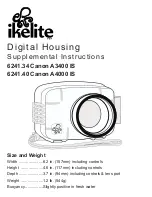 Preview for 1 page of Ikelite 6241.34 Canon A3400 IS Supplemental Instructions