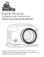 Preview for 1 page of Ikelite Canon Elph 340 HS Supplemental Instructions