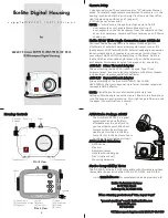 Ikelite IXUS 90 IS Supplemental Instructions preview