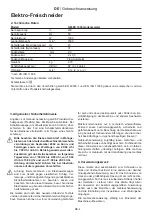 Предварительный просмотр 8 страницы Ikra GM-ES 1000 Operating Instructions Manual