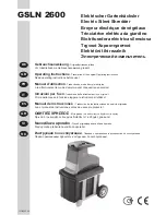 Ikra GSLN 2600 Operating Instructions Manual preview