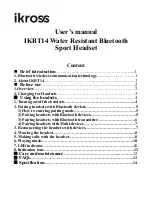 ikross IKBT14 User Manual preview