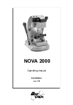 Ilco Orion NOVA 2000 Operating Manual preview