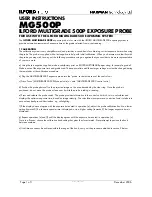 Preview for 1 page of Ilford MULTIGRADE MG500P User Instructions