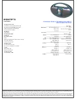 Preview for 2 page of iLive Boom Box with Dock for iPod IBR2807DPTQ Specifications