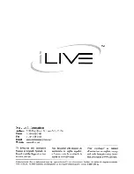 Предварительный просмотр 24 страницы iLive IP908B Instruction Manual