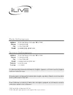 Preview for 12 page of iLive ISP209B User Manual