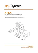 Предварительный просмотр 1 страницы Illinois Tool Works ITW Dynatec APEX SLOT DIE APPLICATOR Technical Documentation Manual