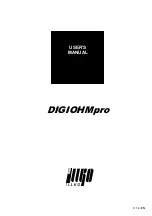 ILLKO DIGIOHMPro User Manual preview