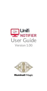 ILLUMINATI MAGIC Unifi NOTIFIER User Manual preview