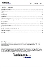 Предварительный просмотр 2 страницы Ilsco TaskMaster BLL-CUT120CU-PS Instruction Manual