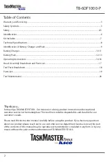 Preview for 2 page of Ilsco TASKMASTER TB-6DF1000-P Instruction Manual