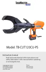 Ilsco TASKMASTER TB-CUT120CU-PS Instruction Manual preview