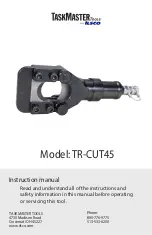 Preview for 1 page of Ilsco TaskMaster TR-CUT45 Instruction Manual