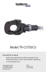 Предварительный просмотр 1 страницы Ilsco TaskMaster TR-CUT50CU Instruction Manual