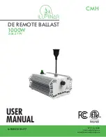 Preview for 1 page of Iluminar CMH DE REMOTE BALLAST 1000W User Manual