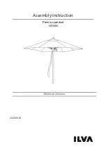 Preview for 1 page of Ilva Paris Lux Parasol 1063966 Assembly Instruction Manual