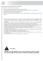 Preview for 2 page of ILVE UHF40 User Instructions, Installation, Maintenance