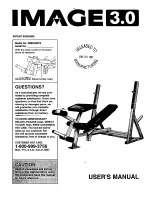 Предварительный просмотр 1 страницы Image Fitness 3.0 Manual