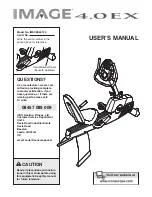 Image Fitness 4.0 Ex Bike User Manual preview